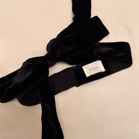 *Just the Belt* Doen Senna Velvet Bow belt - Picture 2 of 4